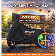 Asitan Rks LT50 Pro Plus Ile Uyumlu Motosiklet Brandası,arka Çanta Uyumlu Motor Branda,siyah
