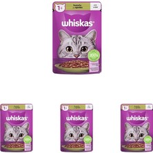 Asitan Whiskas Pouch Jöle Içinde Kuzulu Yetişkin Kedi Konservesi 85 gr Tekli Paket (4 Paketi)