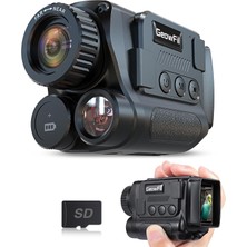 Asitan Gece Görüş, 4 K Monoküler Gözlük Zoom 8x Şarj Edilebilir Pil ile Kızılötesi Gece Görüş