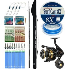 Asitan Outdoor Profesyonel Olta Seti Okuma Obsidian Super Light Tele Surf 420CM 100-220GR 5 Parça Olta Kam