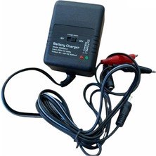 Asitan 6 Volt 12 Volt Ayarlı LED Göstergeli Akü Şarj Cihazı Adaptör Krokodil Kablolu LED Göstergeli