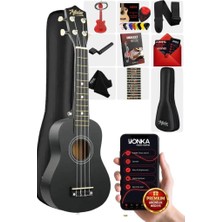 Asitan UKX-233BK Siyah Concert Ukulele (Askı Çanta Metod Pena)
