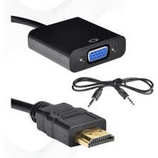 Asitan Polotech W8530 HDMI To VGA Kablo Çevirici Dönüştürücü + Ses Destekli