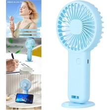 Asitan Mini Fan,telefon Tutucu,portatif El Vantilatörü Pembe 9,3X19CM (Mavi)