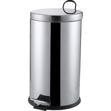 Asitan Pedallı 16LT Krom Metal Çöp Kovası (5264)