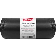 Asitan Koroplast Endüstriyel Çöp Torbası Jumbo Boy Siyah 10'lu 80X110 Cm, Yırtılmaya Dayanıklı, Jum