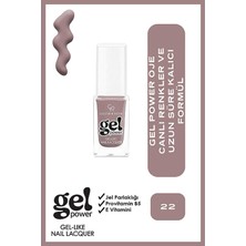 Asitan Gel Power Oje, Gül Kurusu 22, Jel Görünümlü Tırnak Cilası