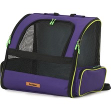 Asitan Brave Paws Piramit Xl Havalandırmalı Kedi ve Köpek Taşıma Çantası Seyahat Çantası Mor