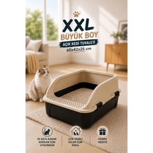 Asitan Comfort Xxl Açık Kedi Tuvaleti Büyük Boy Kedi Kum Kabı, Yüksek Kenarlı, Kürek Hediyeli 60X42