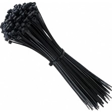 Asitan Kablo Bağı Plastik Cırt Kelepçe 4,8X300 mm Siyah 100 Adet Dayanıklı Güçlü Sabitleme Bağı