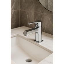 Asitan Krom Lotus Sabit Lavabo Bataryası, Çift Su Girişli, 5 Yıl Garantili