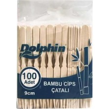 Asitan Ahşap Bambu Cips Kokteyl Çatalı 9 cm 100 Adet