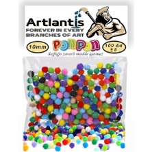 Asitan Ponpon 10 mm 100 Lü 1 Paket Karışık Renk Pon Pon 10 mm Pompom 1 cm Elişi Etkinliği Anasınıf�