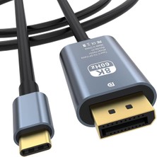 Asitan Type-C To Dp 8k Adaptör Kablo 2m Siyah