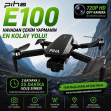 Asitan E100 Fırçasız Motor Hd 720P Çift Kameralı 2BATARYA&25DAKIKA Uçuş Taşıma Çantalı Drone