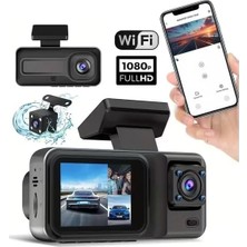 Asitan 3 Kameralı Wifi Araç Içi Kamera Seti 1080P Full Hd / Ön + Kabin + Geri Görüş Desteği Park Y