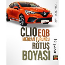 Asitan Flea Market Renault Clio Mercan Turuncu Eqb Otomobil Sedefli Rötüş Boyası 20+20ML Çift Şişe,