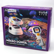 Asitan Jouis Mikroskop Seti 2'si 1 Arada Çocuklar Için Dijital Ekranlı, 100X-1000X Yüksek Çözünürl