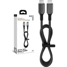 Asitan 100W Type-C To Type-C Örgülü Hızlı Şarj ve Veri Aktarım Kablosu / 1.2 Metre / 20V/5A