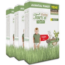 Asitan Baby Turco Doğadan Mega Avantaj Paketi Pofuduk Külot Bez 6 Numara Xlarge 186 Adet