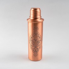 Asitan El Işlemeli Bakır Su Matarası, 800ML Hacimli, 25CM Yükseklik, Özel Kutu Hediyeli, Dekoratif Mo