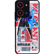 Asitan Reeder S19 Max Pro S 108 Mp ile Uyumlu Mat Siyah Kılıf, Valorant Temalı, Yumuşak Silikon, Şok E
