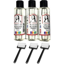 Asitan Puzzle Yapıştırıcı 70 ml 3 Adet ve Silindir Sünger Fırça 3 Adet Monalisa Pazıl Yapıştır�