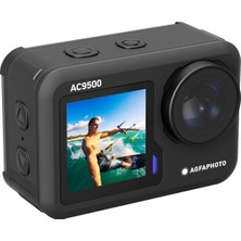 Asitan Agfa Photo AC9500 Spor Kamerası, Su Geçirmez, 4 K Videolar, 16 Mp, Çift Ekran, 170° Geniş Açı