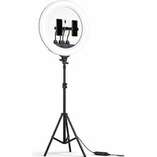 Asitan 22 Inç Profesyonel Ring Light – 3 Telefon Tutuculu, 3 Işık Modlu, Kademesiz Parlaklık Ayarlı