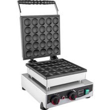 Asitan Kapaklı Yuvarlak Bubble Waffle Makinası Elektrikli W22
