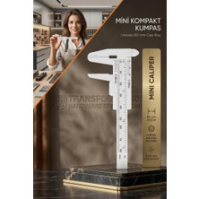Asitan Lorenzo Vivaldi Serisi Mini Hassas Kumpas (8 cm Ölçüm) Kompakt Cep Boy Cetvel 722906