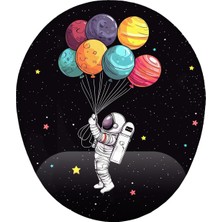 Asitan Astronot Uzay ve Gezegenler Bilek Destekli Mouse Pad