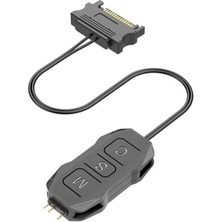 Asitan Argb Kontrolcü 5V 3 Pin - Sata Siyah Renk Argb Dönüştürücü Rgb Denetleyici Kablo