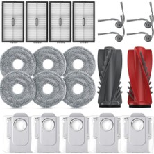 Asitan Geoviizon Roborock Saros 10R Elektrikli Süpürge Aksesuarları, 1 Ana Fırça, 4 Hepa Filtre, 6 Tem
