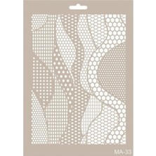 Asitan Cadence MA33 Mix Media Stencil Bej Tek Ebat
