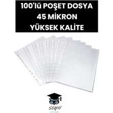 Asitan 100 Adet Şeffaf Poşet Dosya 45 Mikron Föy Dosya 100'LÜ Paket