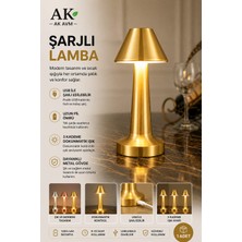Ak Avm Şarjlı Dokunmatik Gece Lambası 3 Renkli Dekoratif Masa Lambası