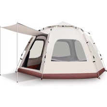 Asitan Kamp Çadır Tam Otomatik Tenteli 6 Taraflı Altıgen Kamp Çadırı 280 * 280 * 160