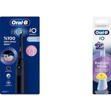 Asitan Io 2 Şarjlı Diş Fırçası – Gece Siyahı + Oral-B Io Radiant White Beyaz Diş Fırçası Yedek