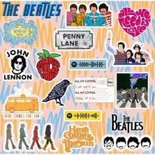 Asitan Beatles Seti Laptop Notebook Telefon Etiket Journal