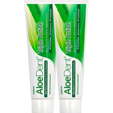 Asitan Aloe Vera ile 3 Etkili Diş Macunu Florür ve Sls Içermeyen Doğal Beyazlık , 100 ml x 2 Adet