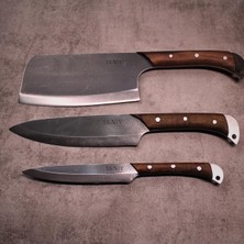 Asitan Alaz: Klasik (Gyuto) Şef Bıçağı, Fileto & Doğrama Bıçağı ve Satır Seti - Özel Mutfak, Ş