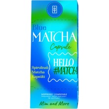 Asitan Blue Matcha Kapsül – Nespresso Uyumlu, Mavi Spirulina Superfood Matcha Tozu, 10'lu Paket