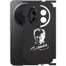 Asitan Honor Magic 8 Pro ile Uyumlu Bumper Serisi Premium Kaplama 360 Atatürk Imzalı Siyah