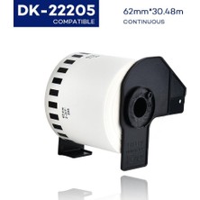 Asitan Brother QL-700 DK-22205 62MM Sürekli Form Termal Etiket, 30 Metre (Muadil)