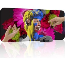 Asitan Maksimalizm Oyuncu Gaming Mouse Pad Kauçuk Kaymaz Taban Mousepad (V4, 70X30 Xl)