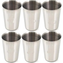 Asitan 3 Adet Set Standart Boy 220CC Paslanmaz Çelik Bardak Metal Su Çay Bardağı Kırılmaz Garantili B