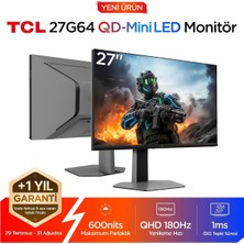 Asitan 27G64 Gaming Monitörü 27 1ms 180Hz Qhd 2k Qd-Mini LED Oyuncu Monitörü (Hdmı+Dp, Fast-Hva Panel,