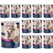 Asitan How Meow Yetişkin Köpek Biftekli Pate Yaş Mama 400 gr x 12 Adet