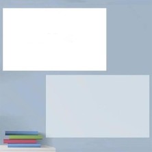 Asitan 2'li Paket 60X100 cm 1x Beyaz, 1x Şeffaf Yapışkansız Tutunan Statik Pratik Yazı Tahtası, Çok